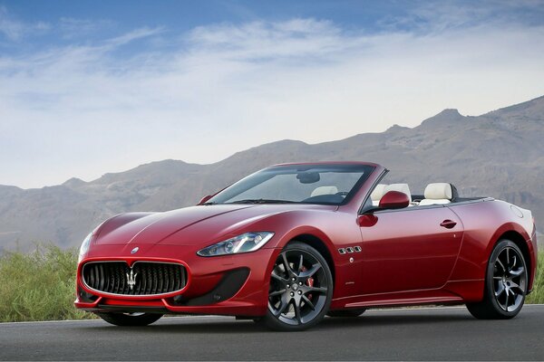 Red Maserati Sport Convertible