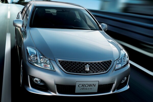 Toyota crown grey Japanese sedan