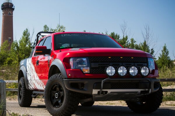 Powerful American Ford F-150 pickup truck
