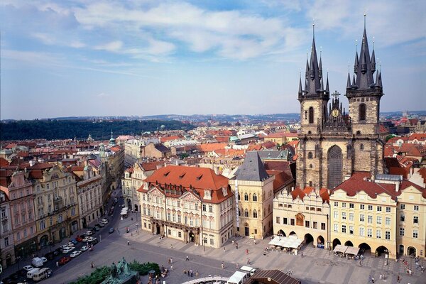 Castle near the square in Prague