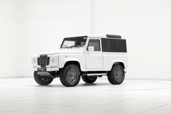White land Rover 2014 on a white background