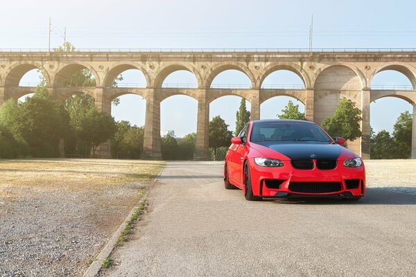 BMW m3 e92, red, 2-door coupe