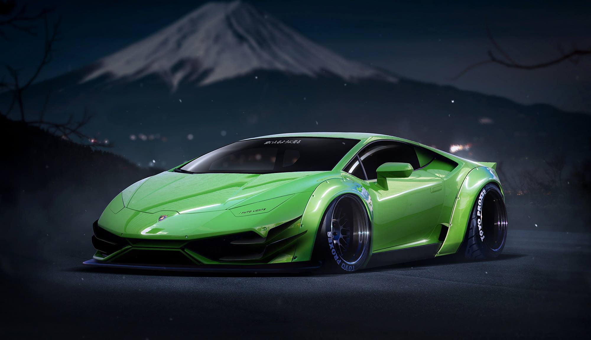 lamborghini huracan lp640-4 liberty walk lb performance green power supercar tuning by khyzyl saleem