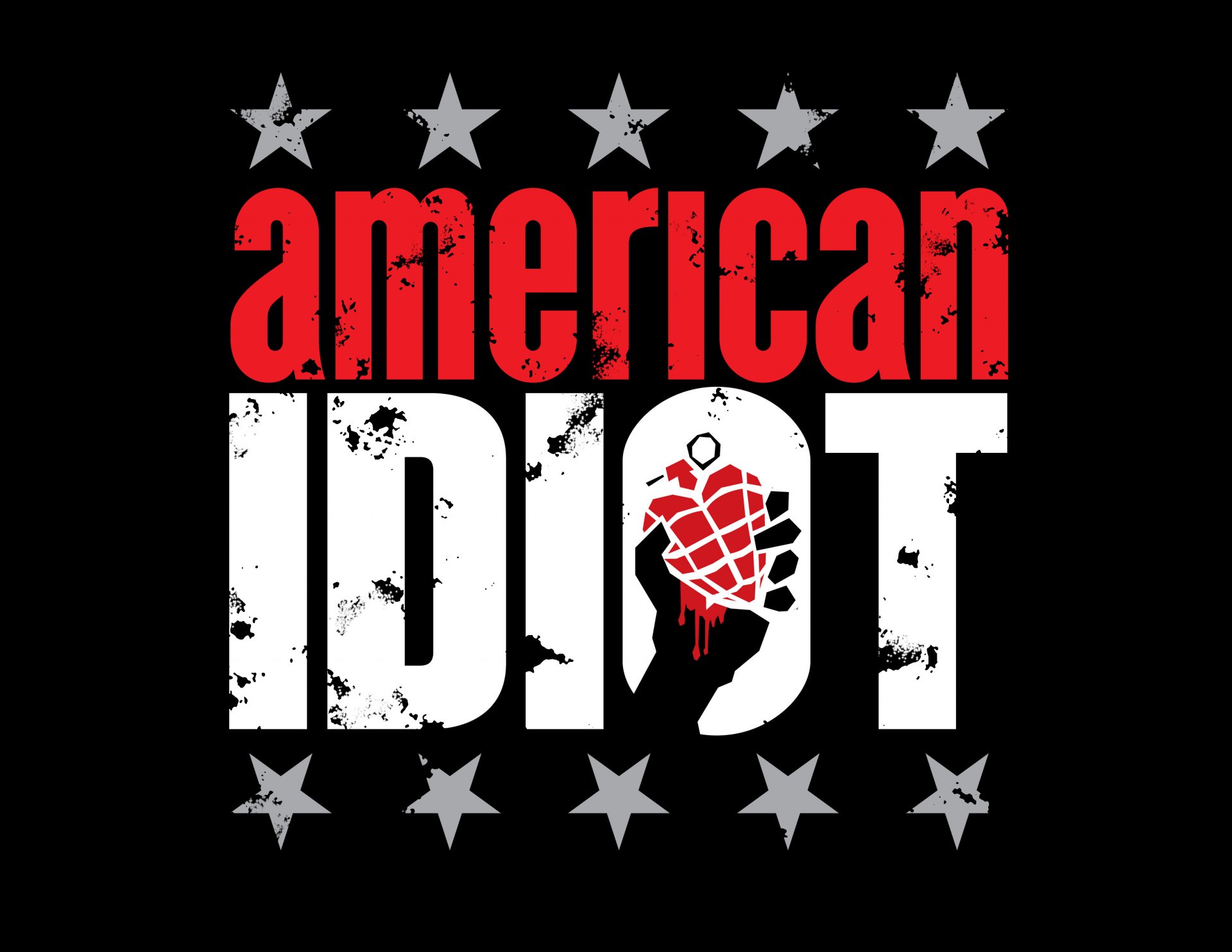 idiot granate logo sterne green day american