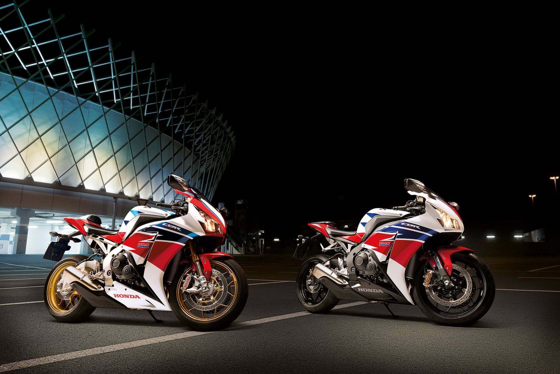 honda cbr1000rr biały honda motocykl noc