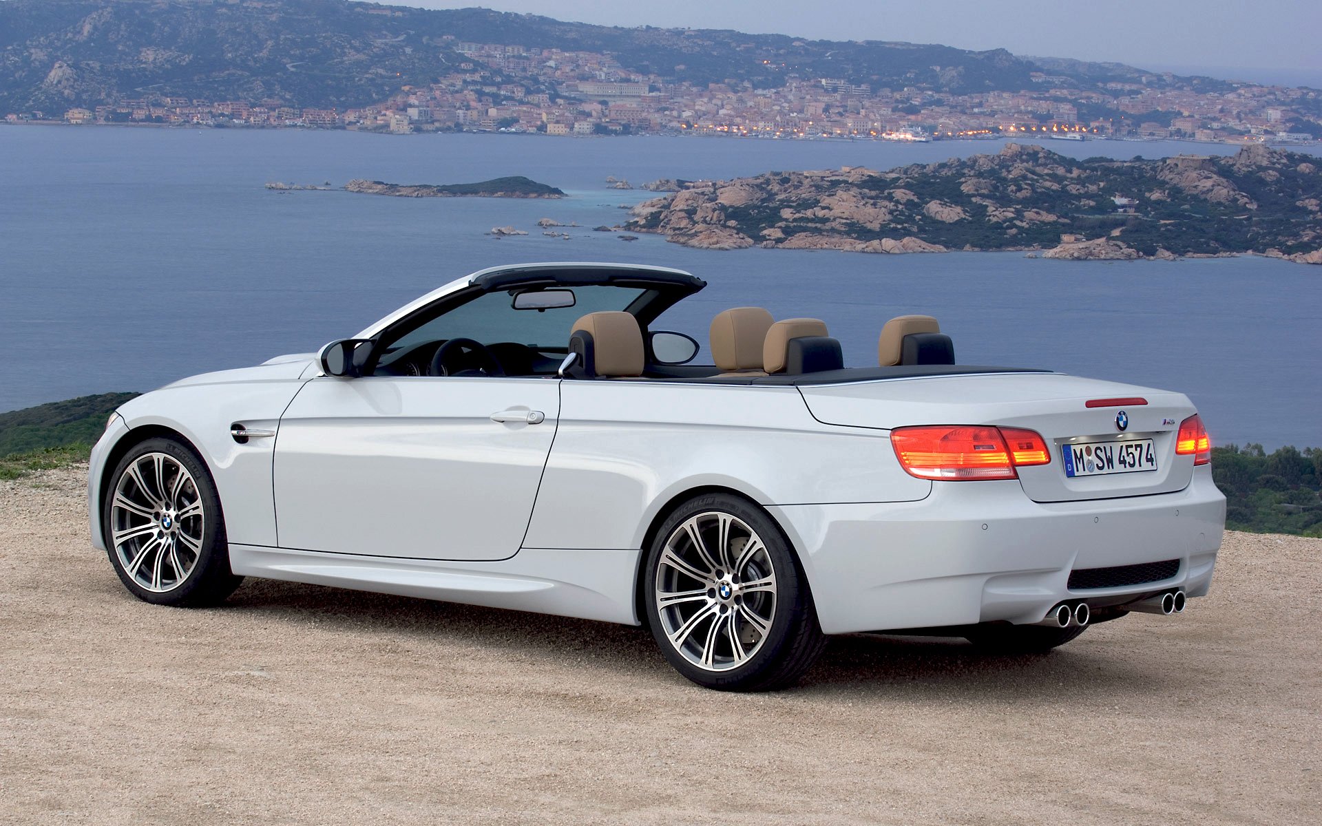 bmw m3 coche convertible blanco bmw auto ciudad agua