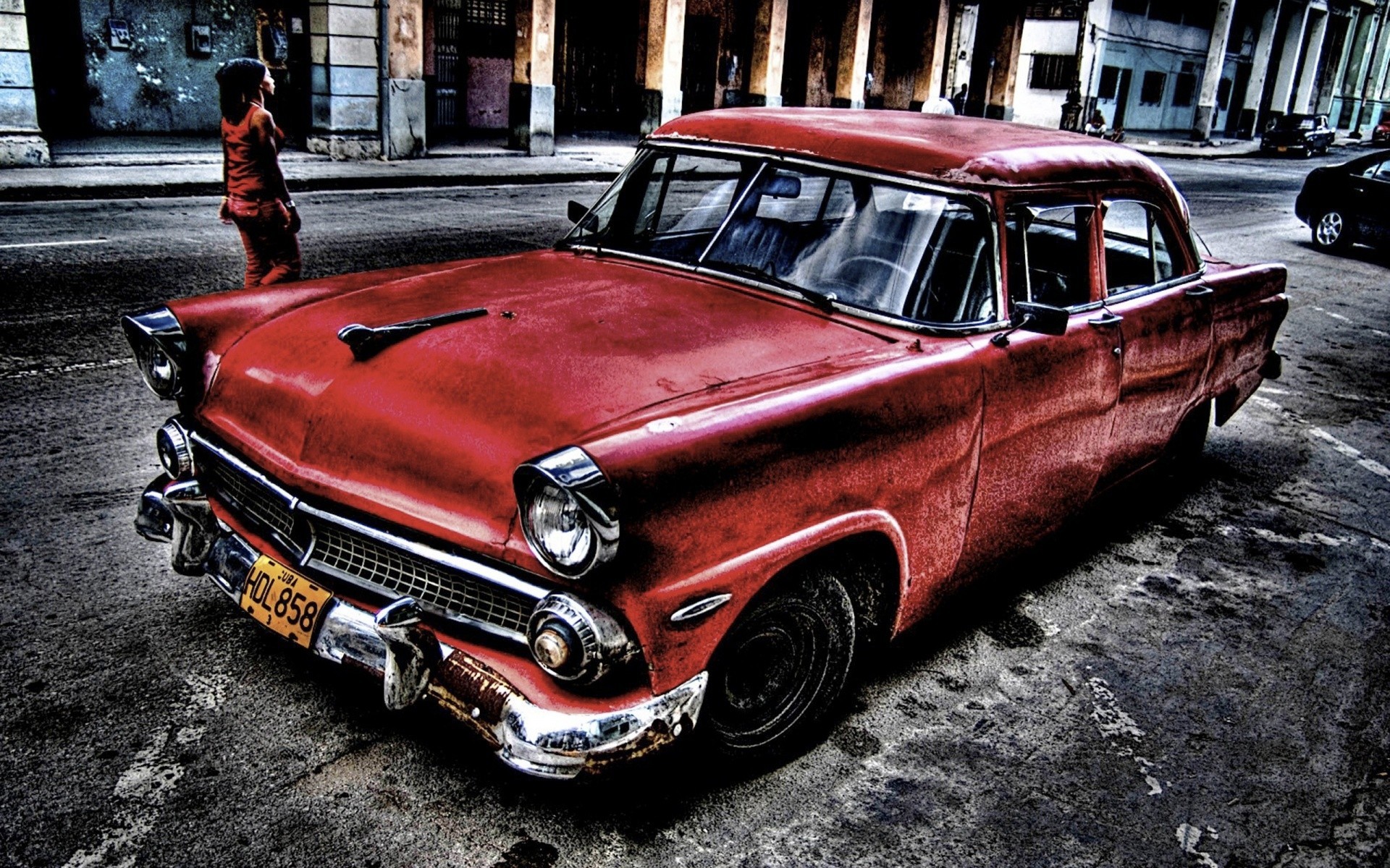 voiture vintage fille