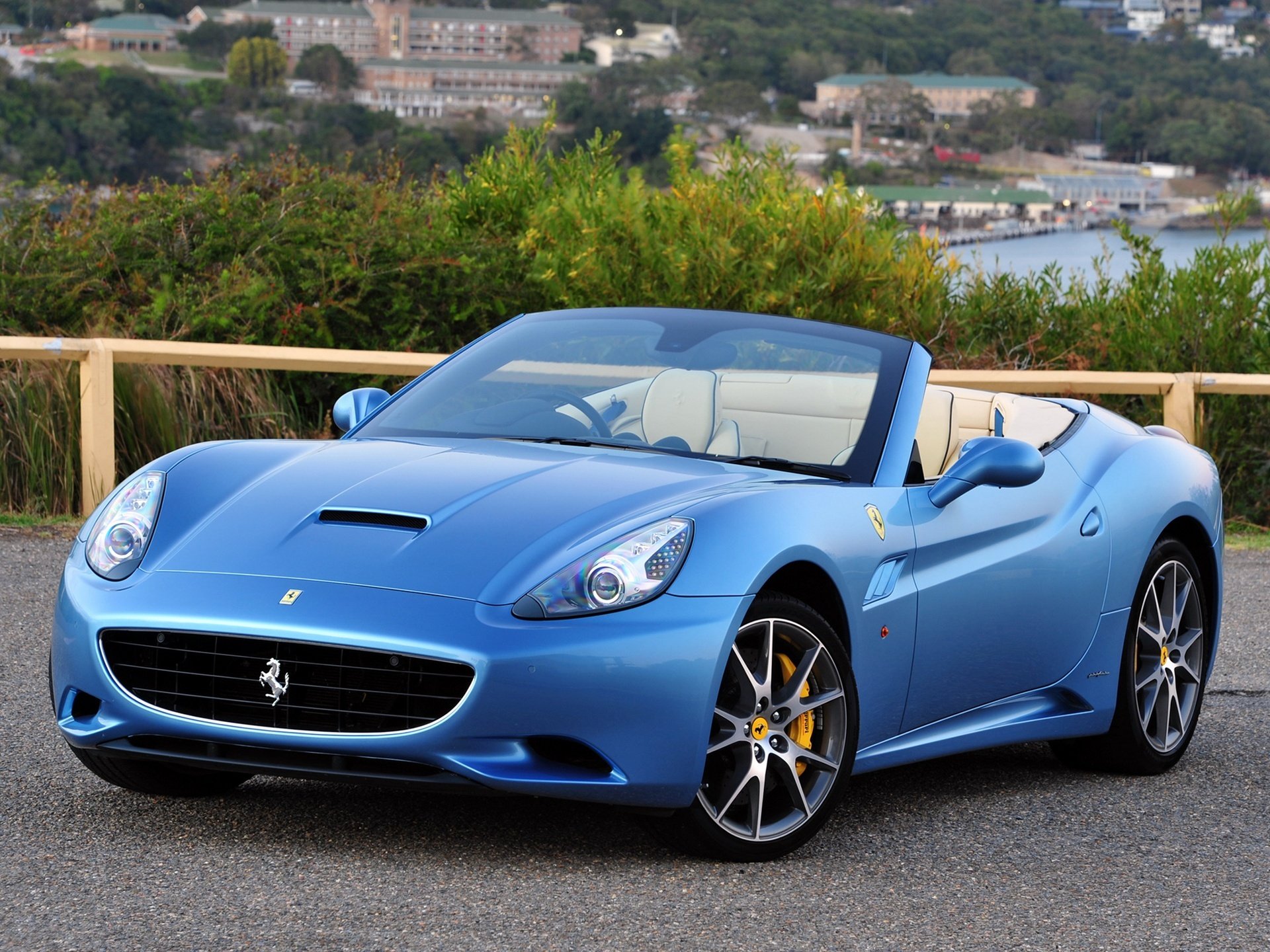 voiture papier peint bleu ferrari california 2009-12 pour le bureau convertible automobile papier peint ferrari californie bleu belle voiture