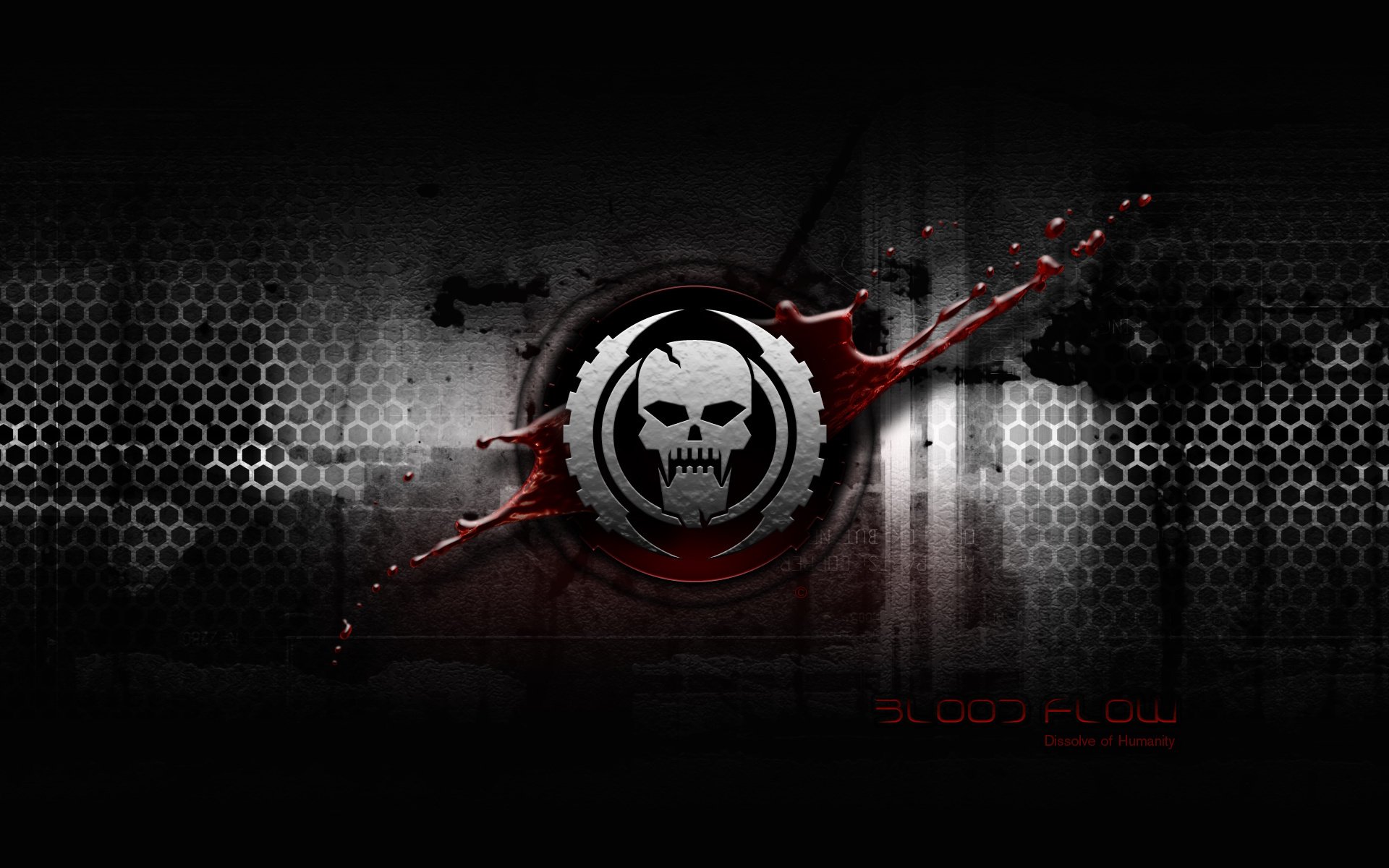 blood flow industrial industrial blood label texture emblems skull