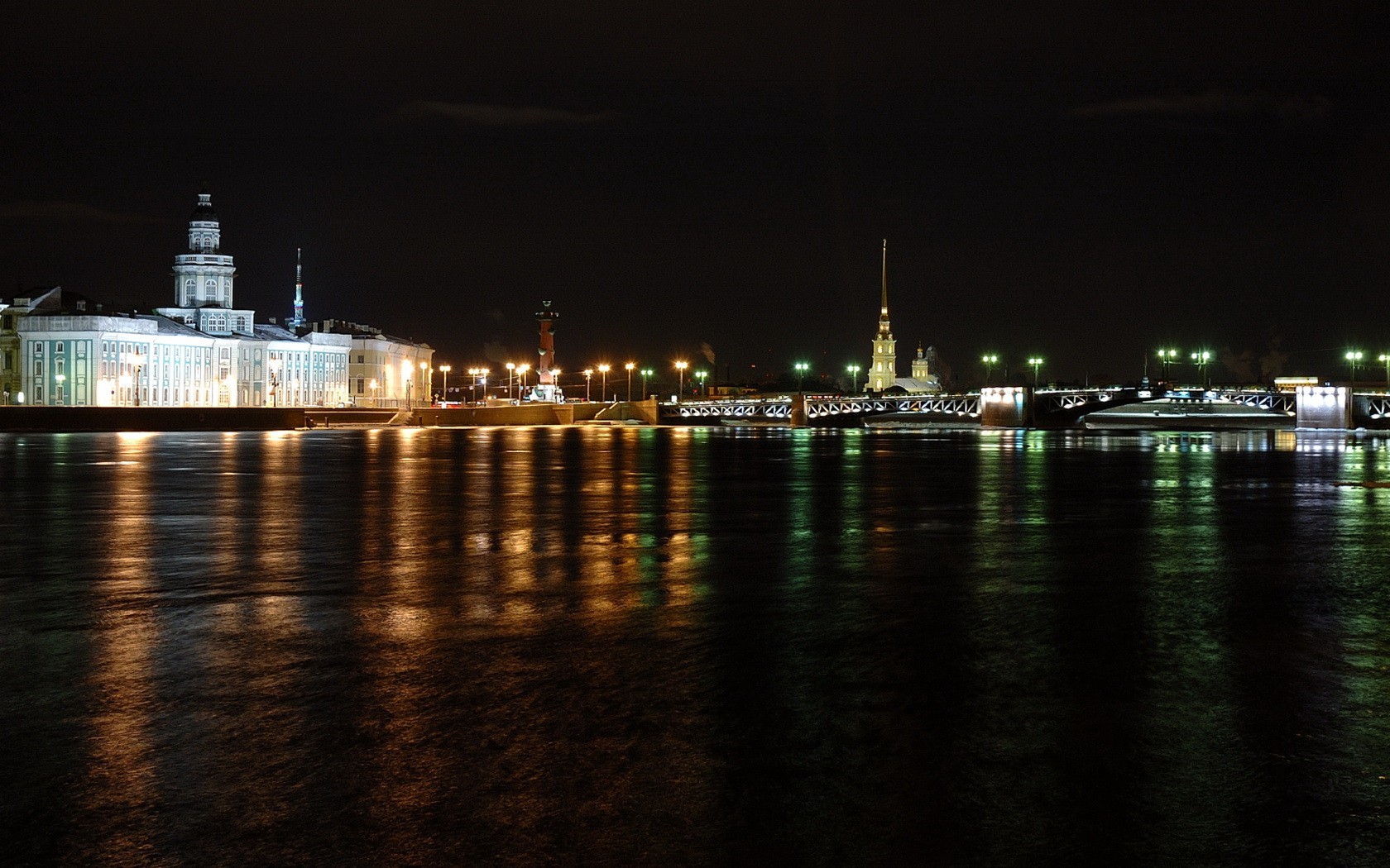 t. petersburg peter night bridge