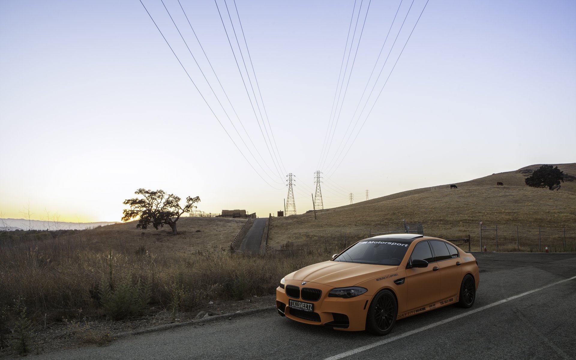 bmw m5 f10 orange bmw ciel ligne électrique