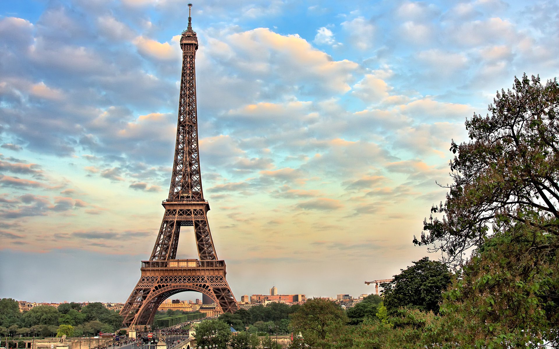 frankreich stadt frankreich paris eiffelturm paris himmel wolken bäume türme