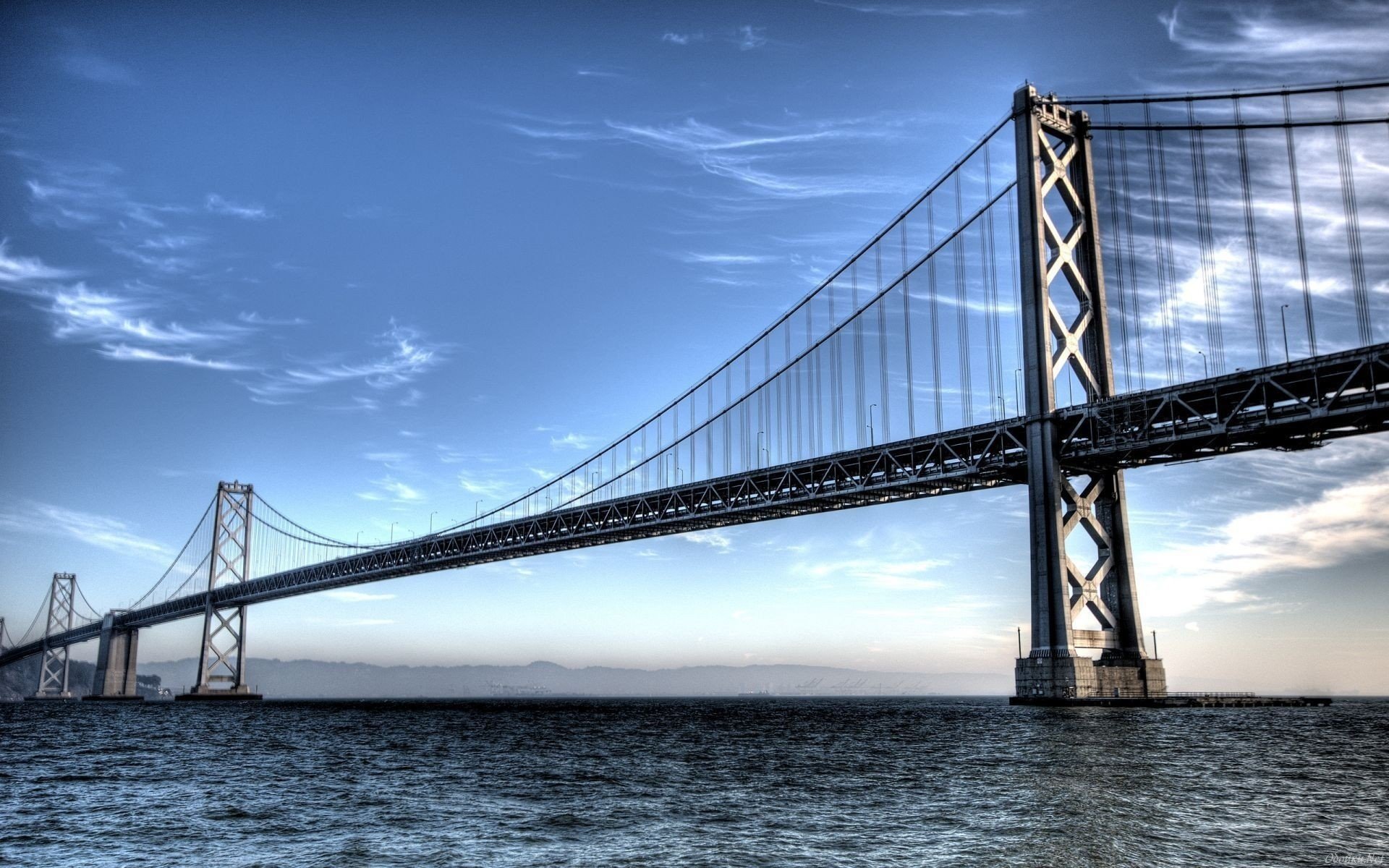 san francisco ville pont ciel mer photo eau nuages ponts