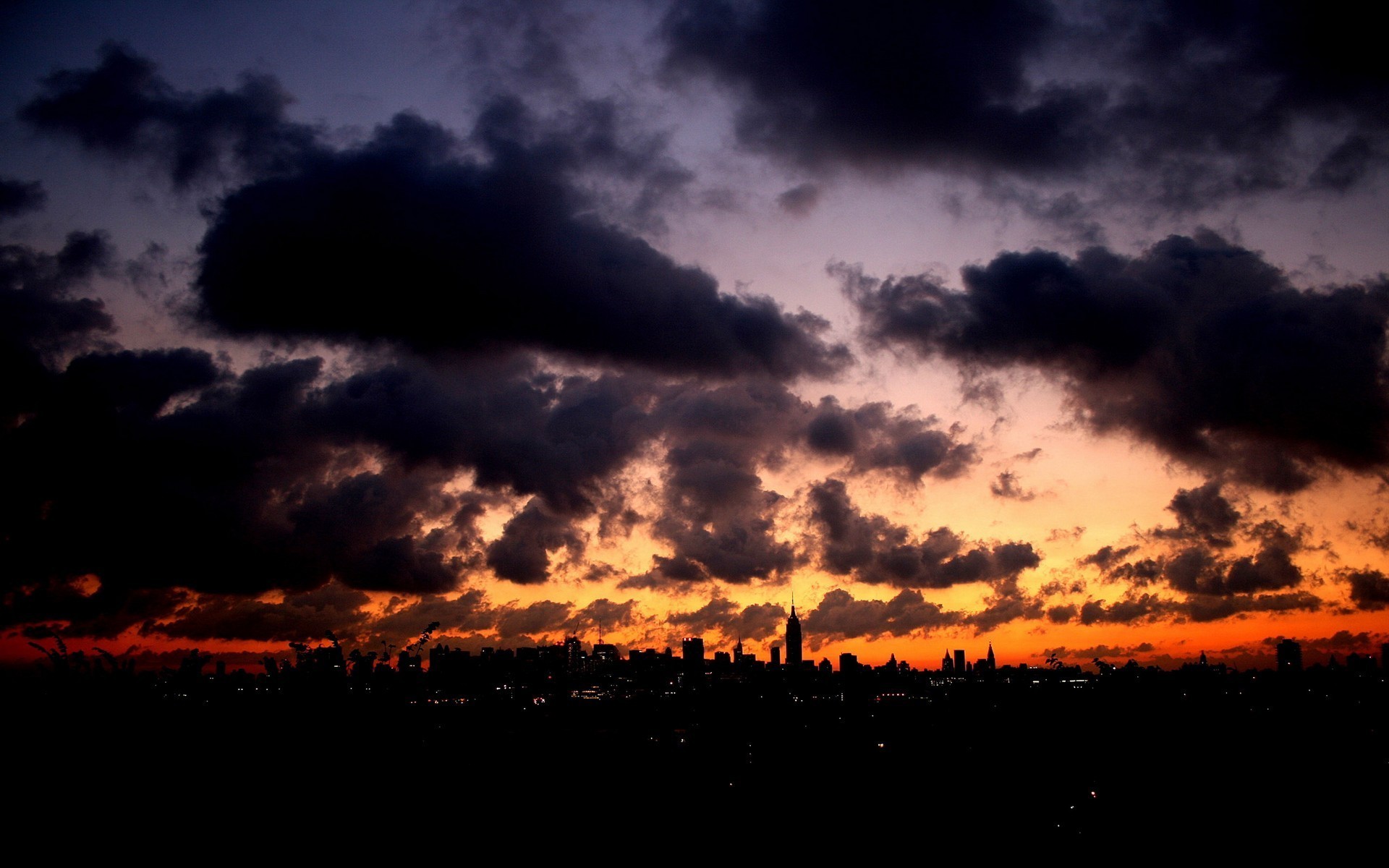 night clouds light