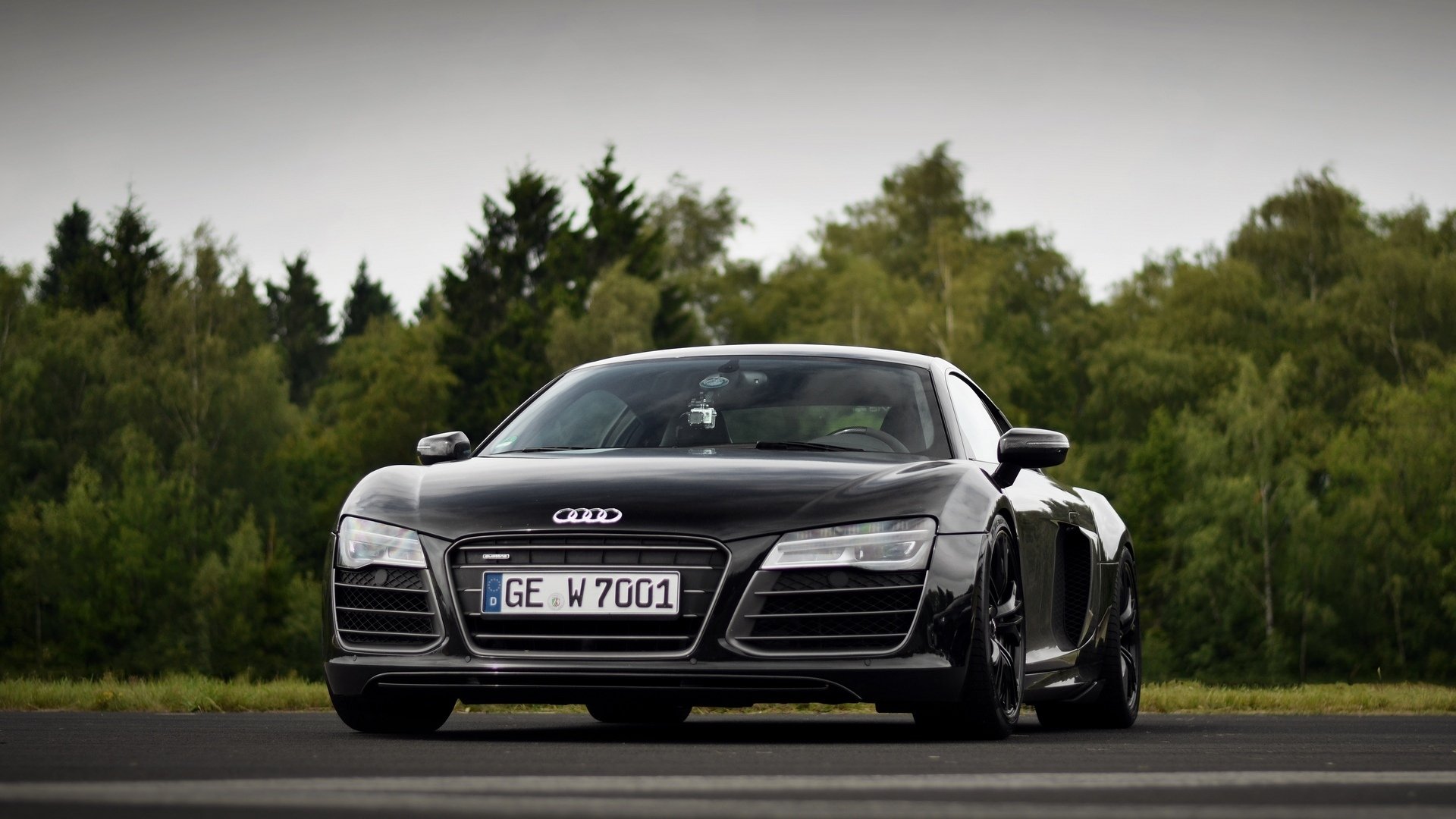 alberi strada auto audi r8 v10