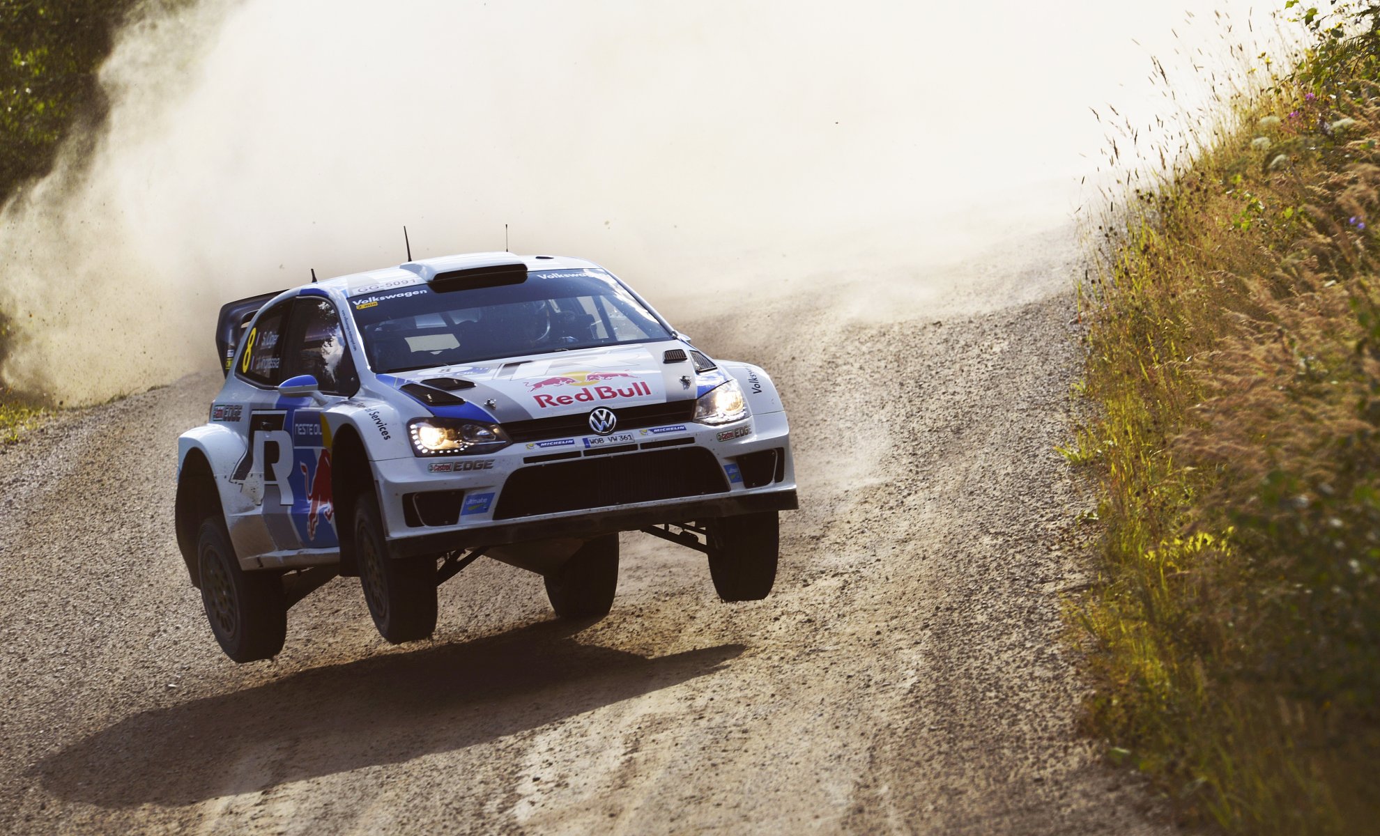 volkswagen polo wrc rally auto speed in the air rally