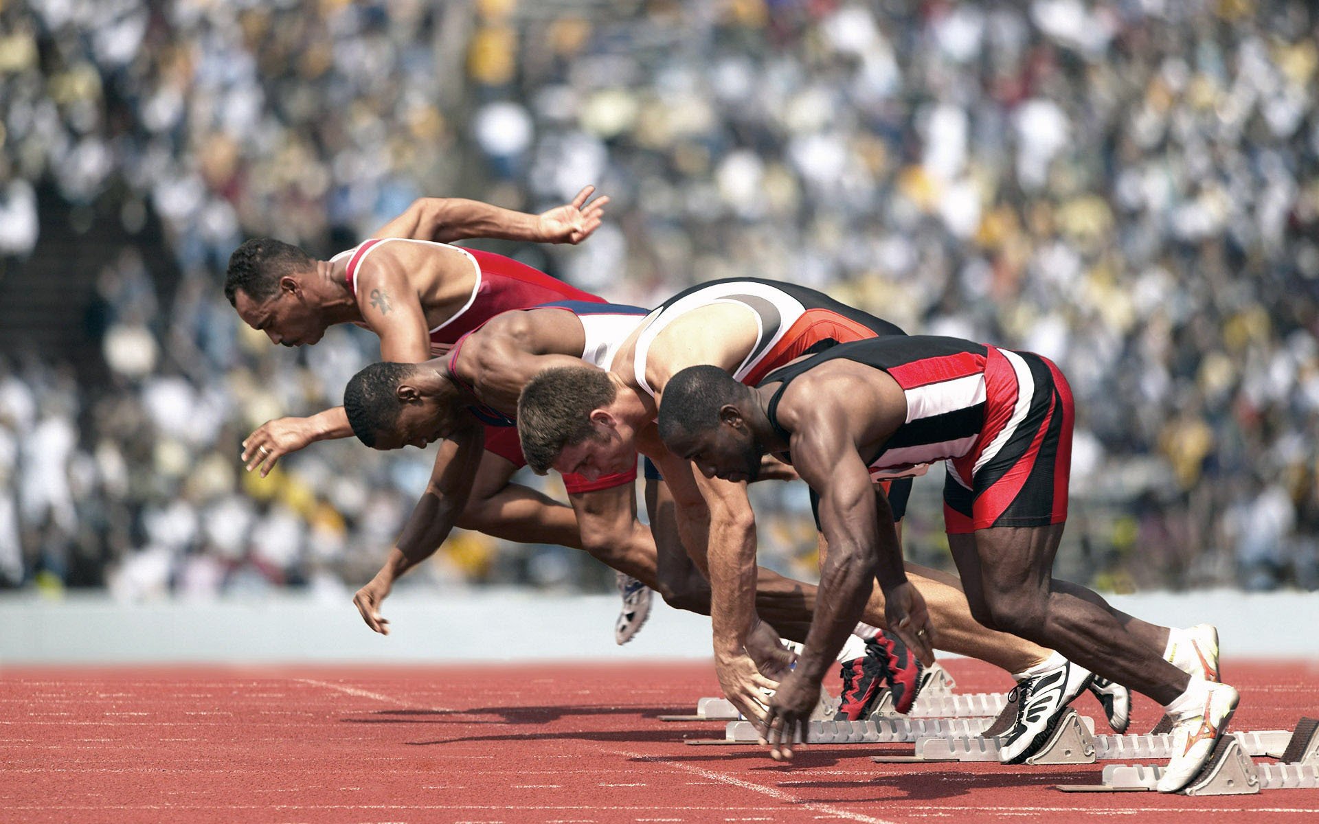 sport course début sprint athlétisme baskets athlètes compétition compétition ligne stade