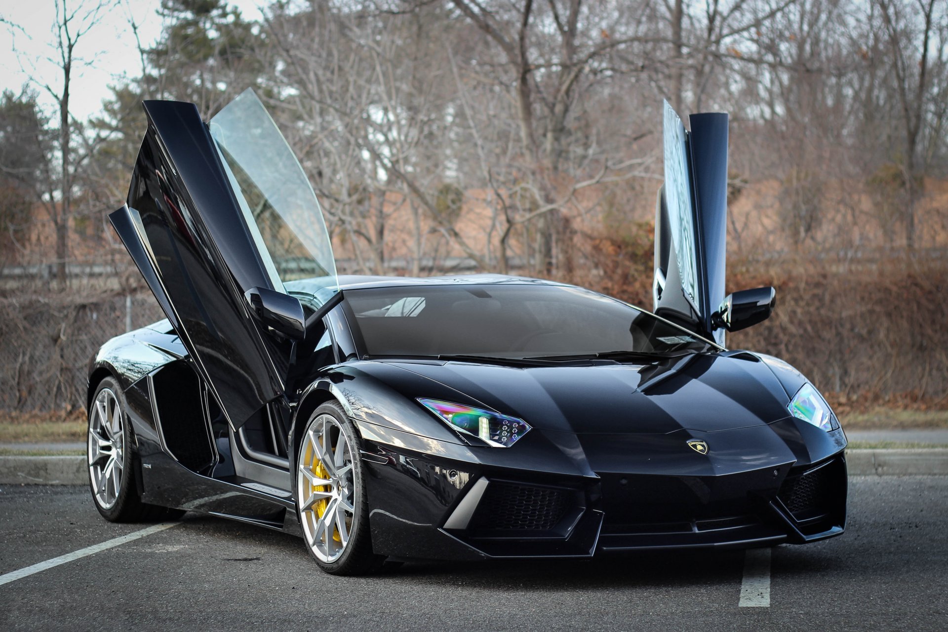 lamborghini aventador lp700-4 black lamborghini aventador parking lanes asphalt