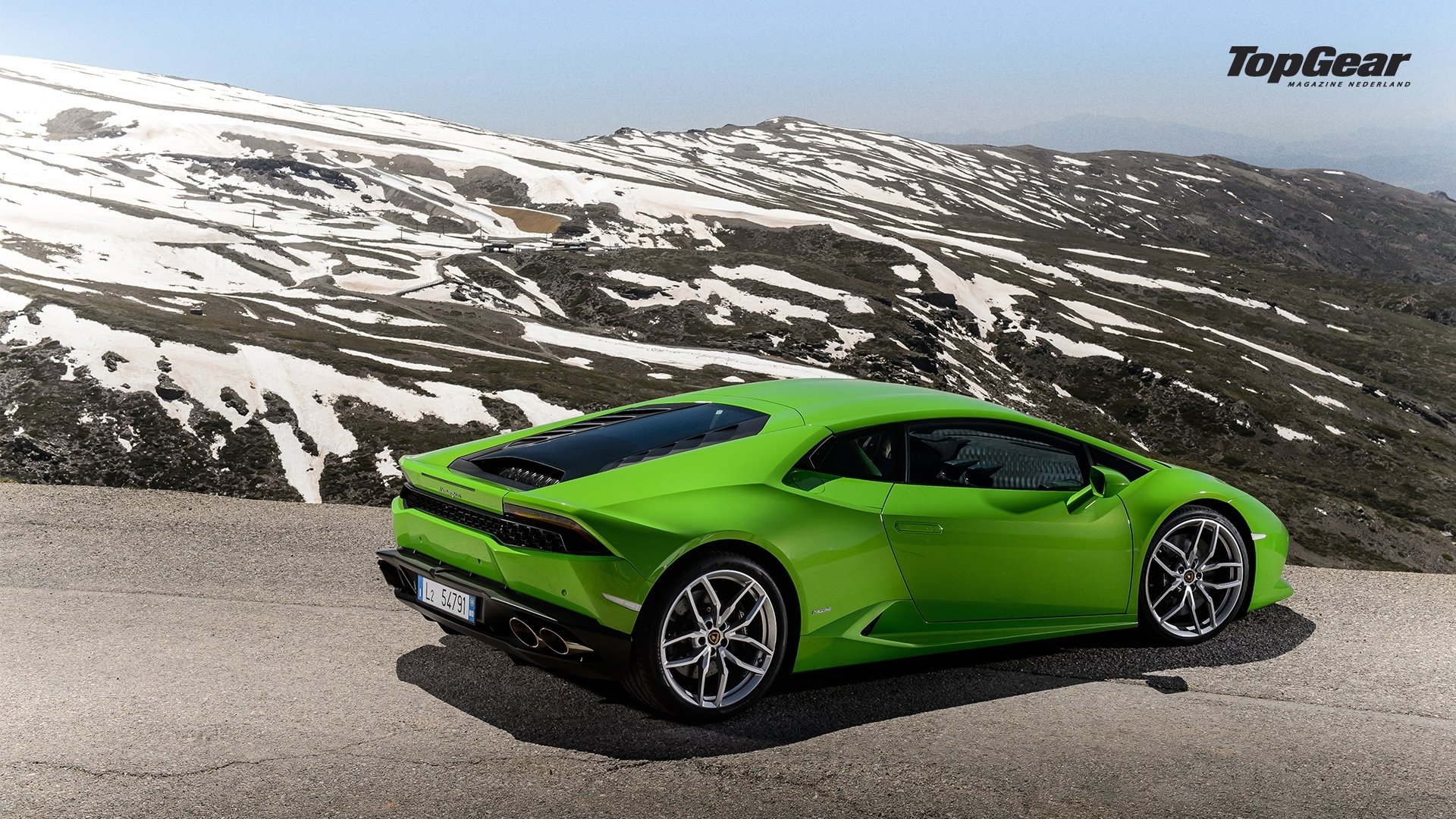 lamborghini huracan lp610-4 verde supercar strada posteriore top gear