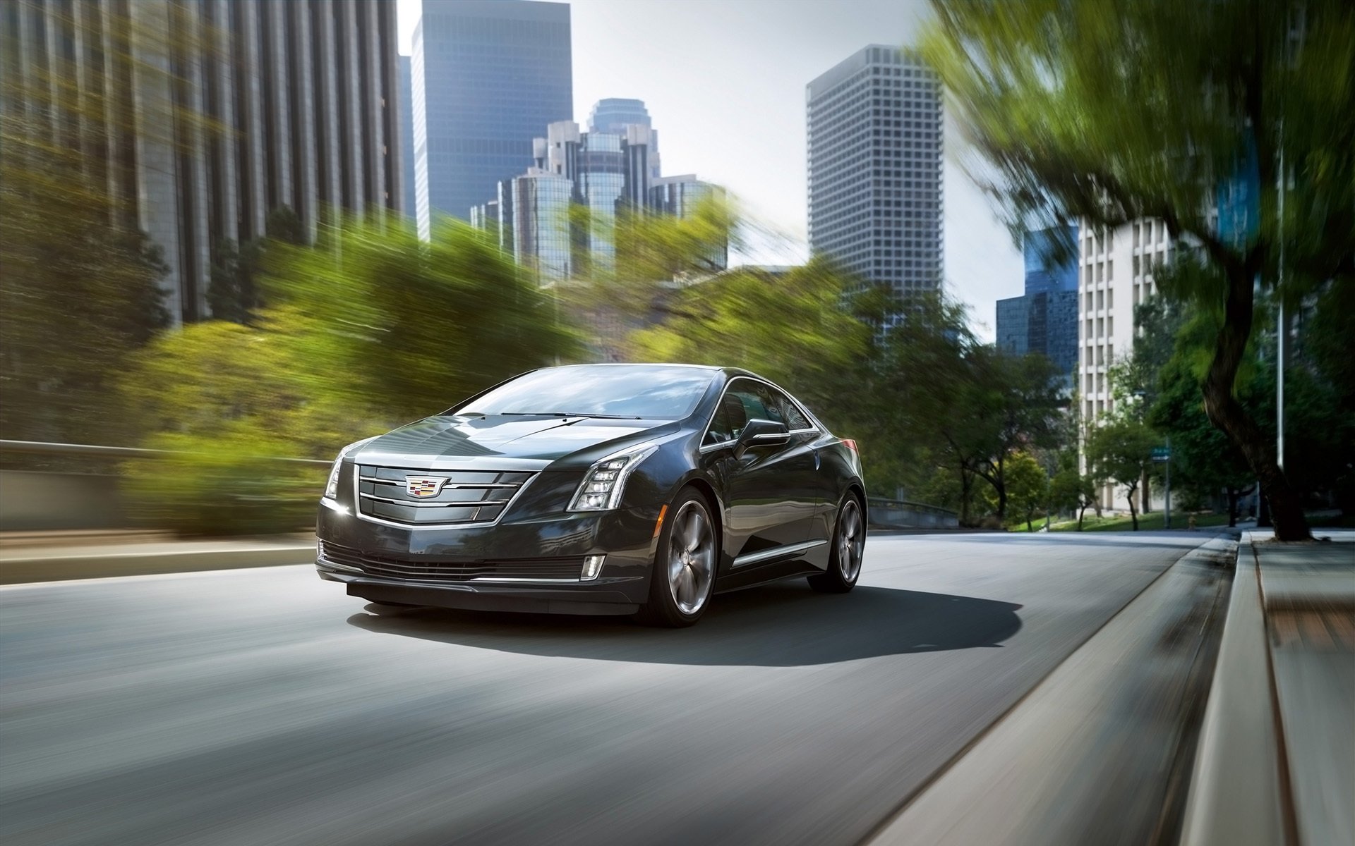 cadillac elr cadillac elr coupe front city background