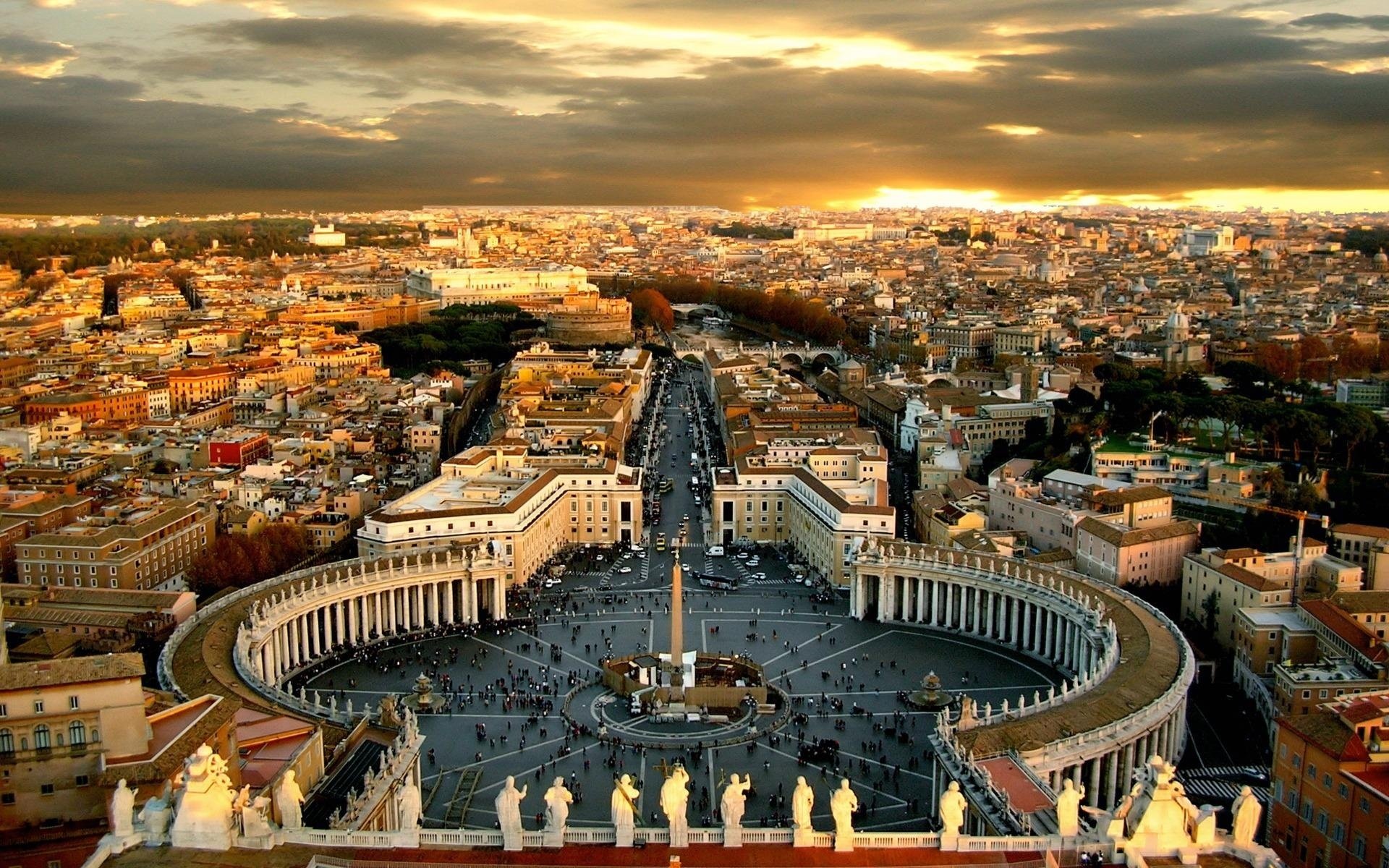 santuario roma città del vaticano città piazza nuvole cielo alba sera