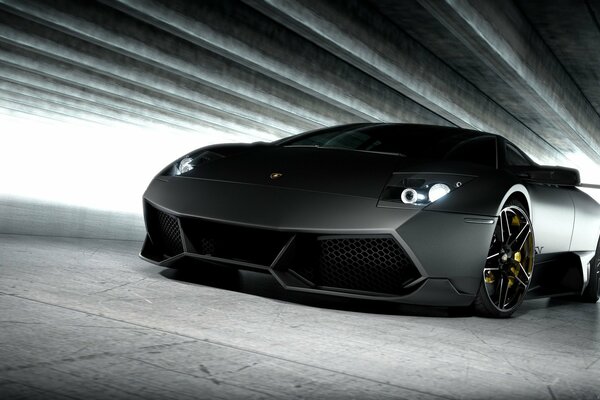 Black Lamborghini Murcialgo Sports Car