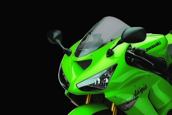 Kawasaki zx-6r 2005 bright green