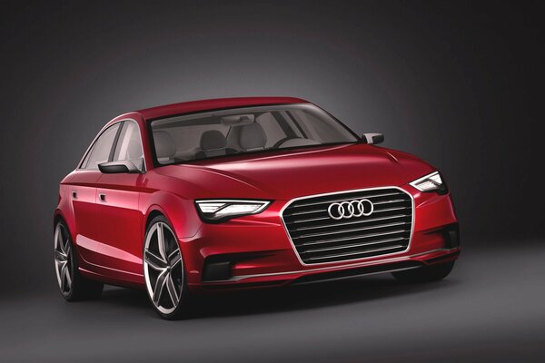 Red Audi a3 - a car of quality and comfort