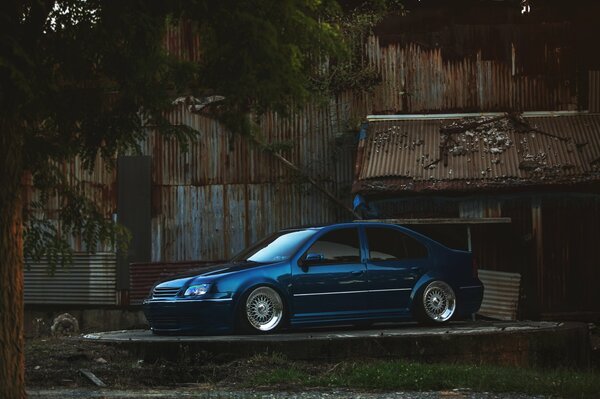 Blau volkswagen jetta mk4 Tuning