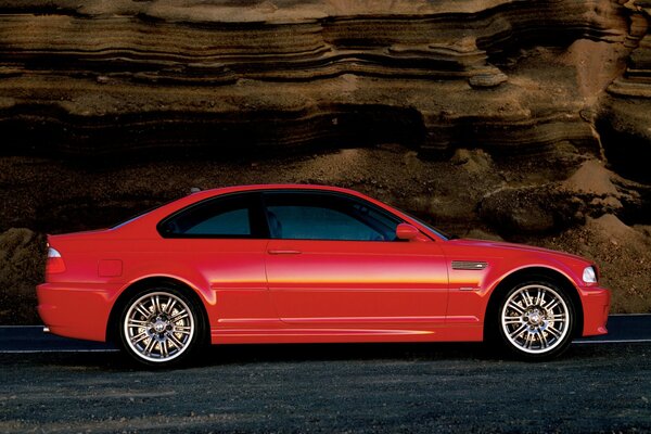 Beautiful red passenger car