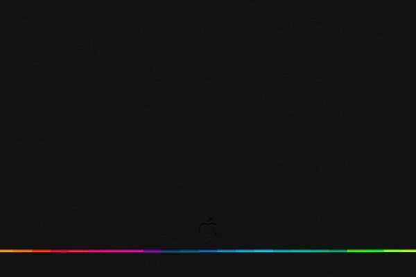 Multicolored thin line on a black background