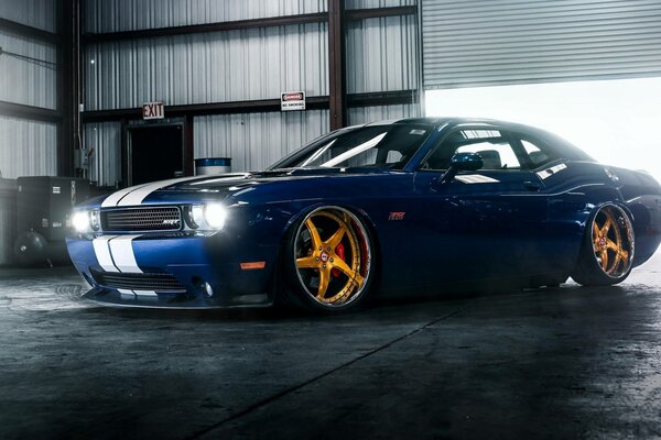 Baja Challenger Hellcat con discos de oro