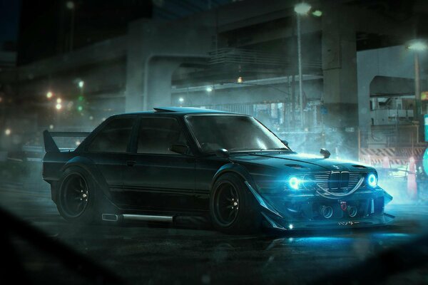 Tuned bmw m3 in computer graphics