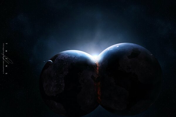 Deux planètes écrasées dans l épave