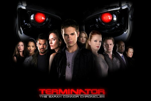 Terminator-Filmplakat mit Schauspielern