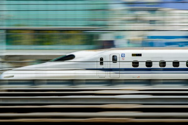 Train at high speed