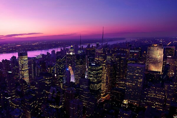 New York City Metropole des Nachthimmels
