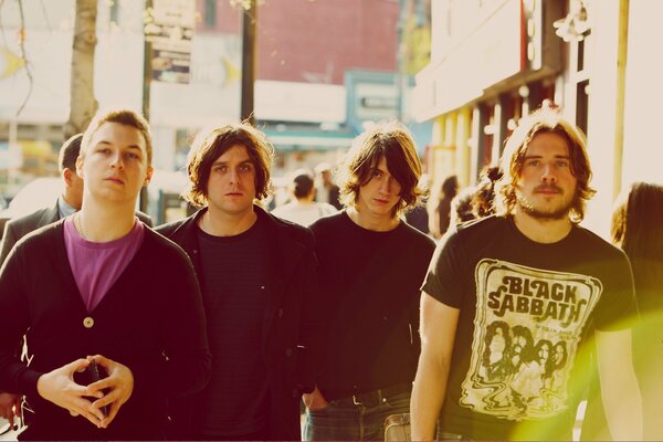 The guys from the arctic monkeys band