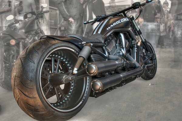 Bold black matte bike