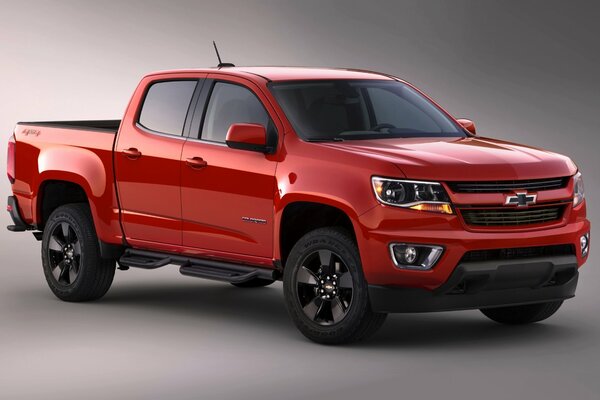 Chevrolet Colorado in red