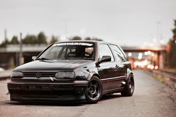 Vw Golf schwarz Tuning