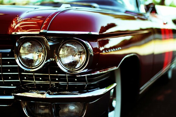 Cadillac car in red