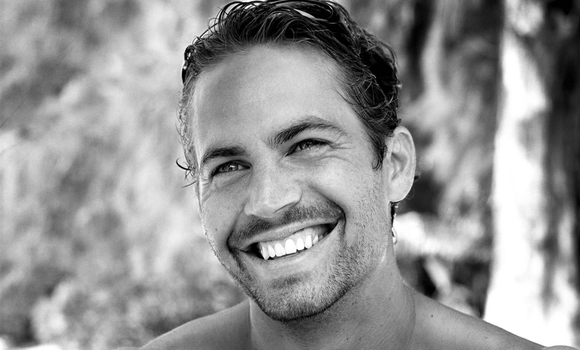 paul walker paul walker attore bianco e nero denti sorriso barba lunga viso macro b-w foto uomini ritratto vista occhi