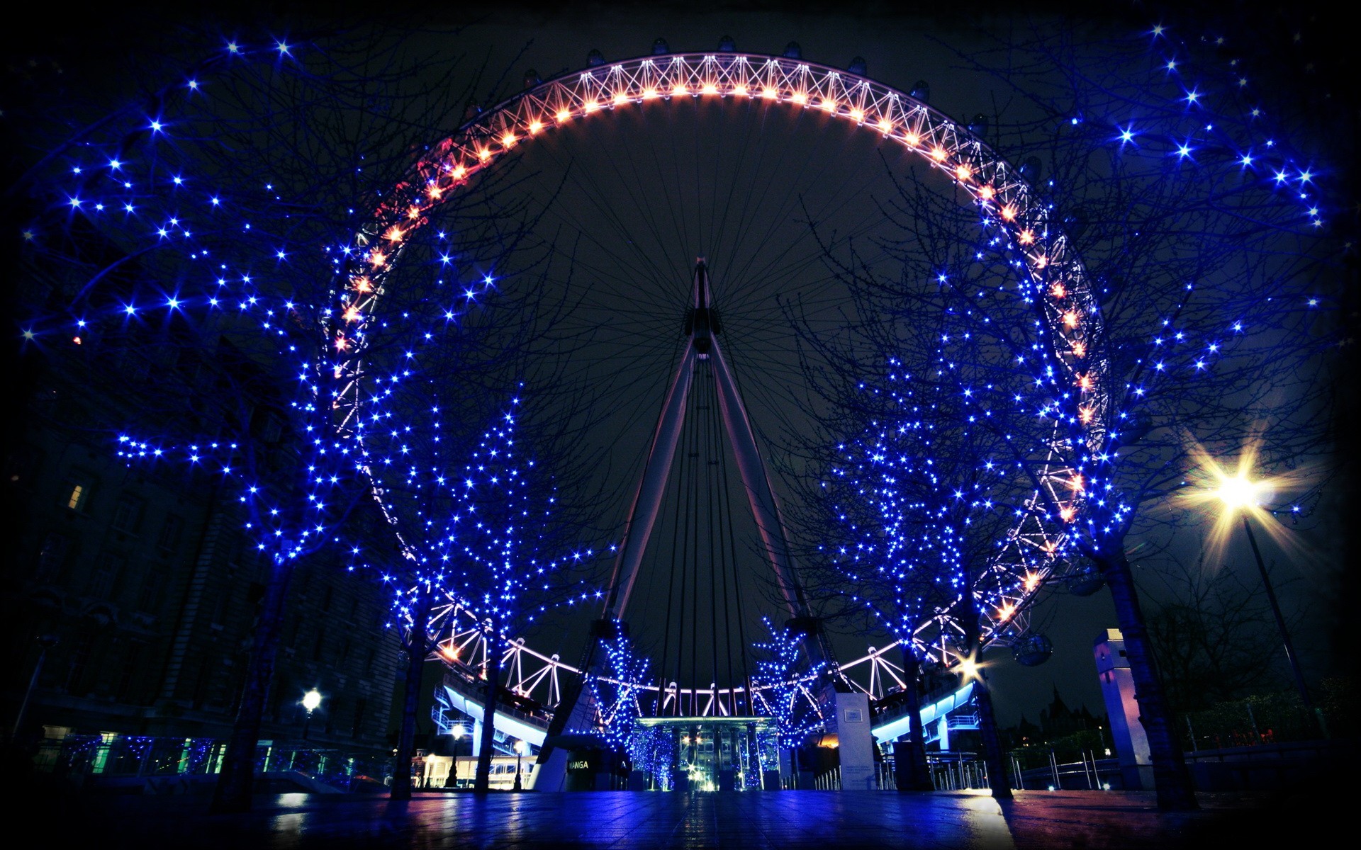 ferris wheel lights night