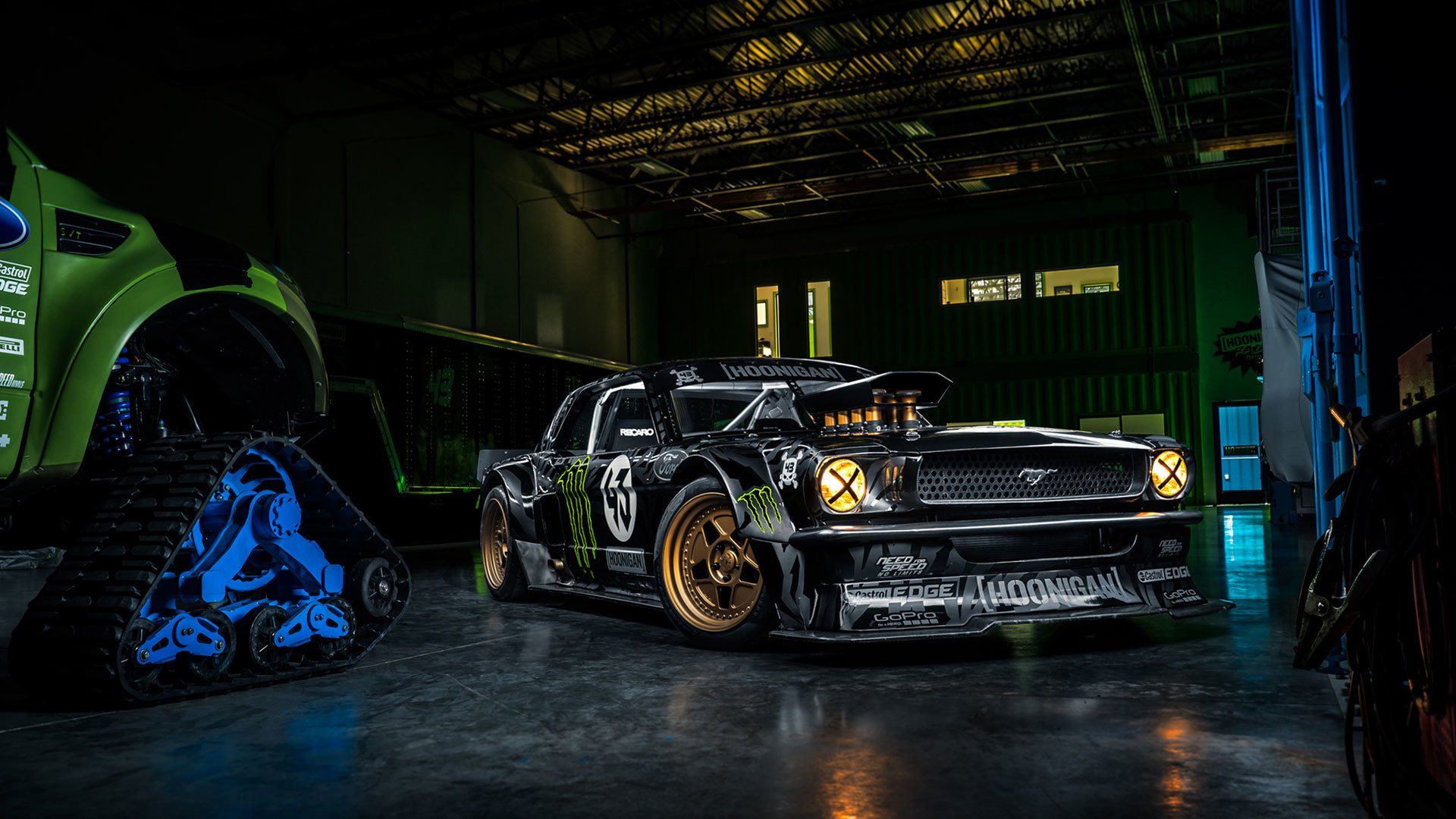 ford mustang rtr 1965 hoonicorn 845 ch gymkhana sept avant ken bloc monstre énergie