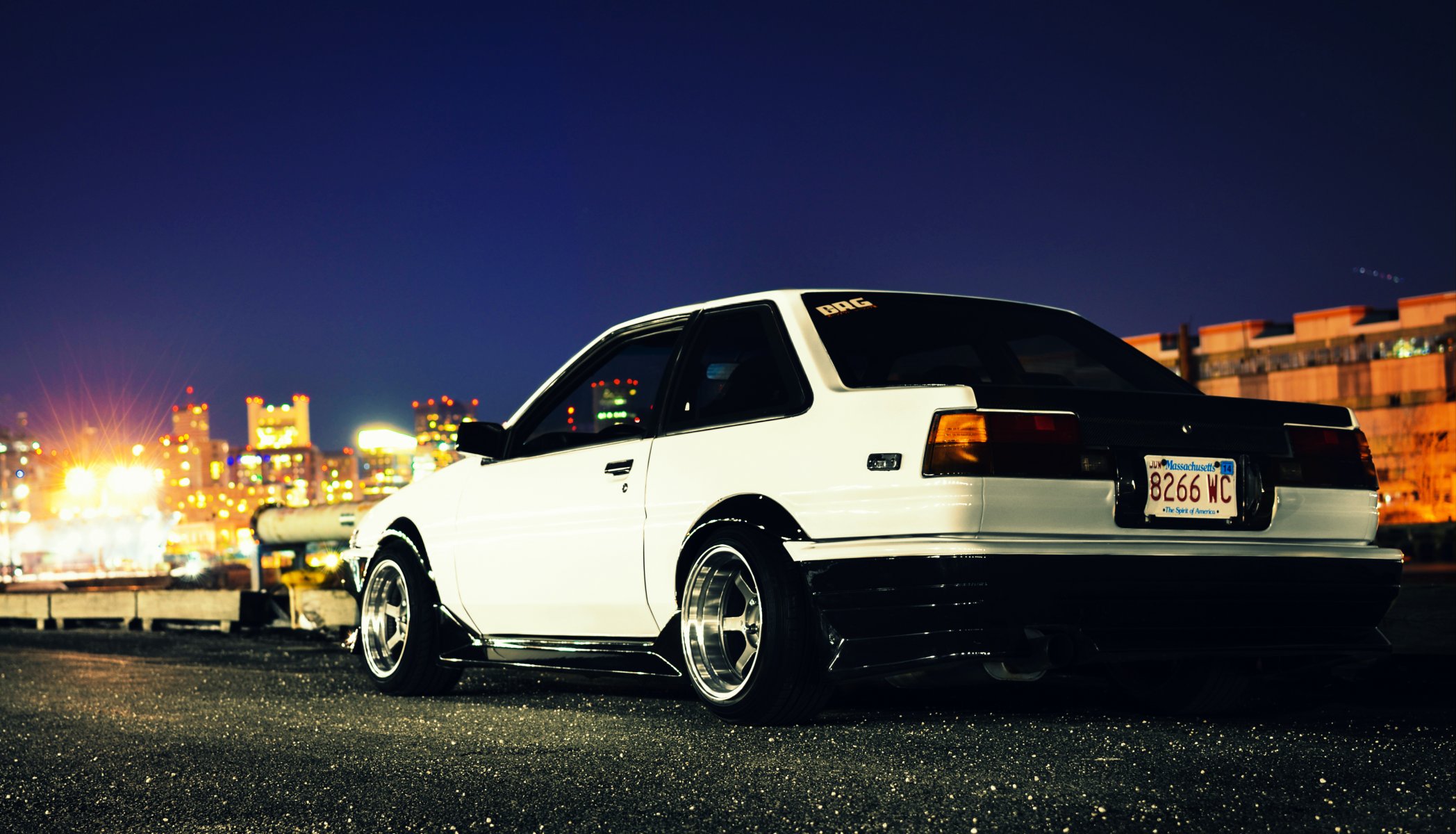 toyota corolla ae86 white front toyota corolla