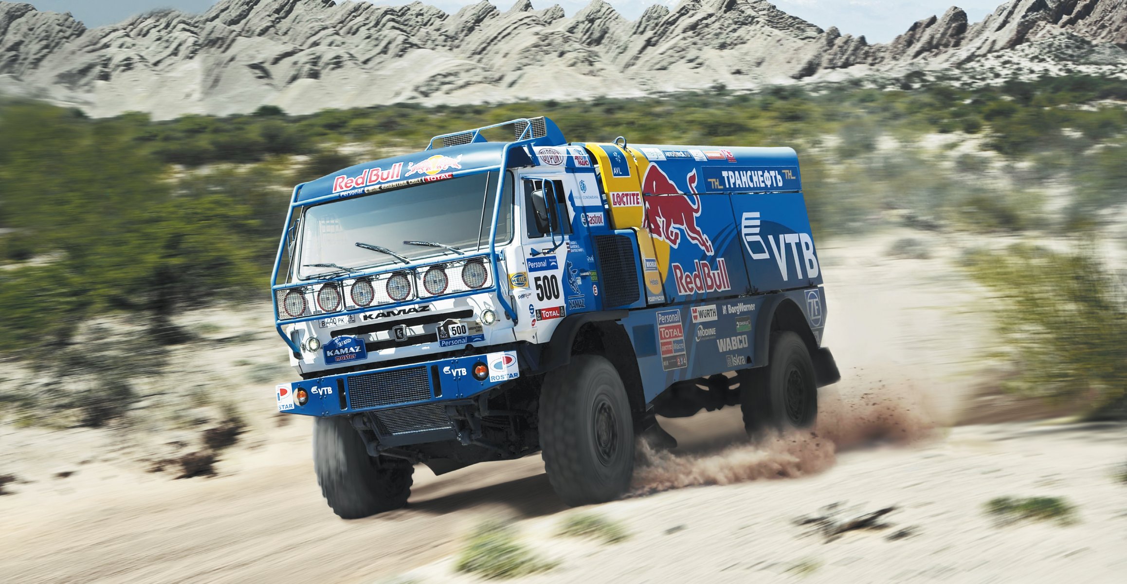 dakar kamaz master kamaz truck sand mountains speed trees grass sky cloud