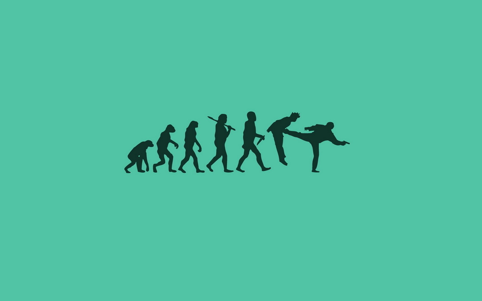 evolution stopp mensch affe