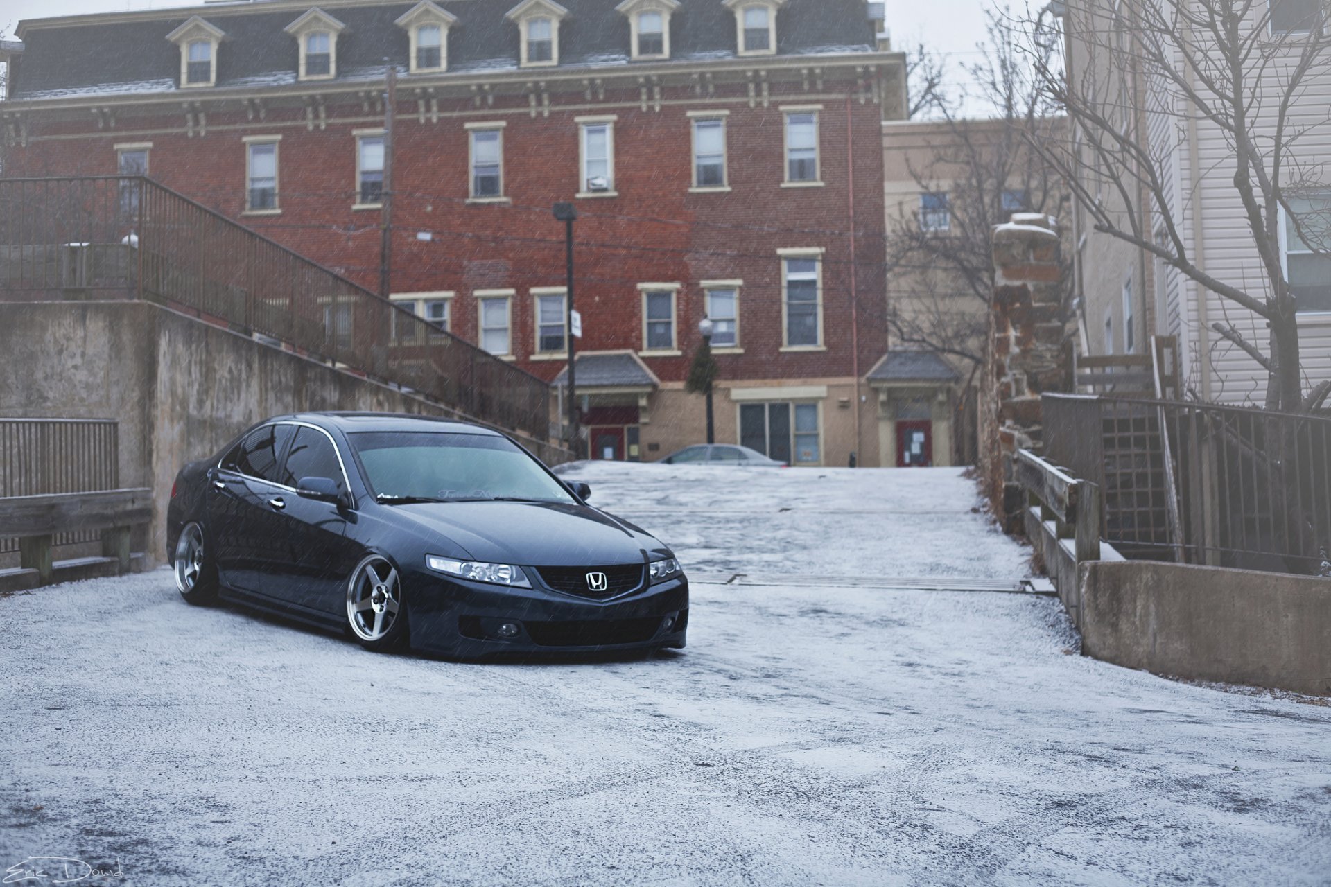 honda accord position stadt winter schnee