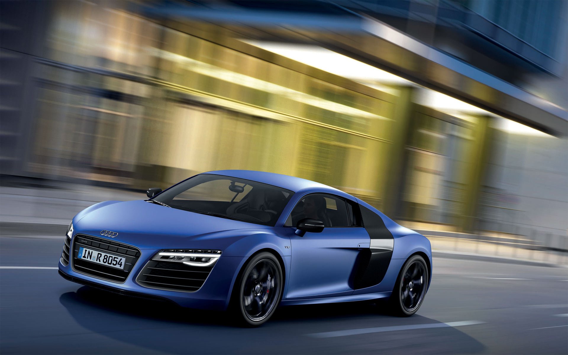 audi r8 v10 plusx audi voiture avant bleu ville